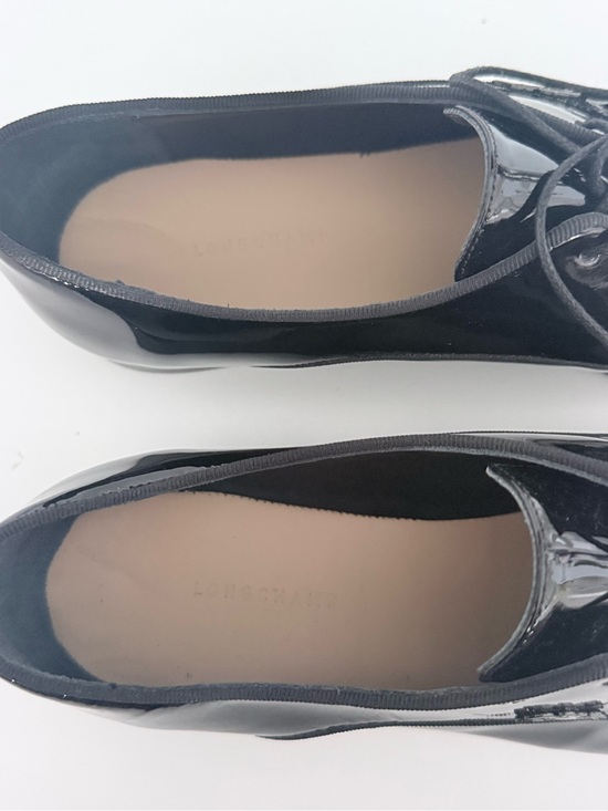 Longchamp Black Patent Leather Derby Shoes main image 8